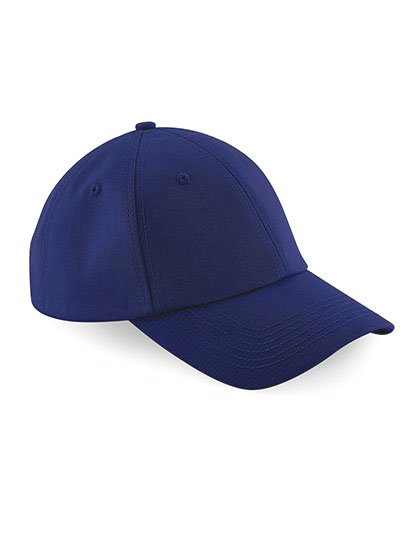 Navy blue cap, shown at an angle with the front panel visible